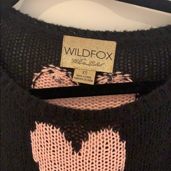 Wildfox Black All Over Love Sweater Size XS - Picture 3 of 5